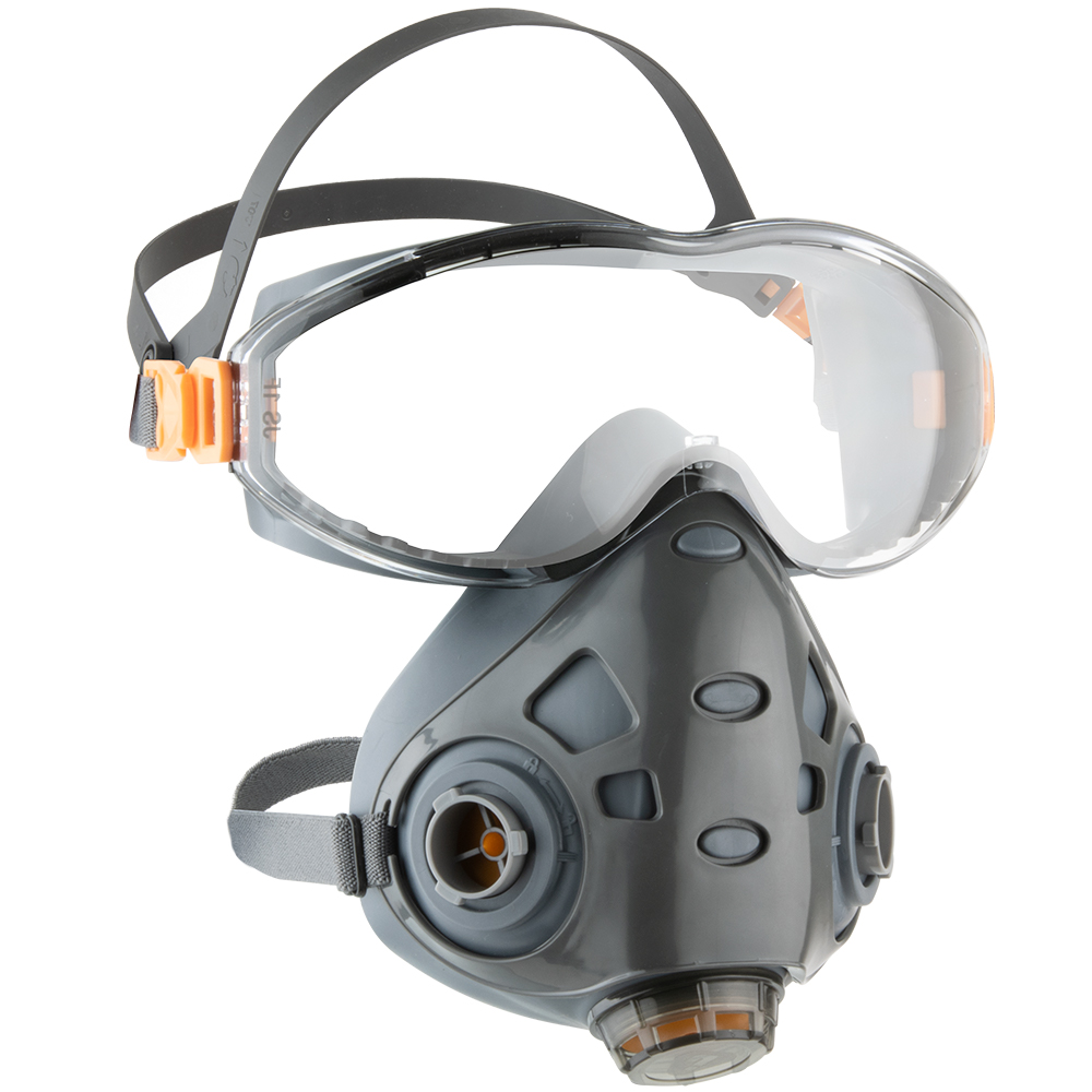 Полумаска фильтрующая с интегрированными очками JETA SAFETY 9500